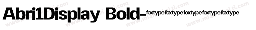 Abri1Display Bold字体转换